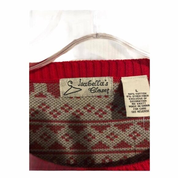 Isabella's Closet Cat Mom's Christmas Sweater Large NEW #3401 - Picture 4 of 4